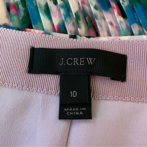 J Crew Tiered Pleated Chiffon Multi-colored Skirt Size 10 - Picture 4 of 9